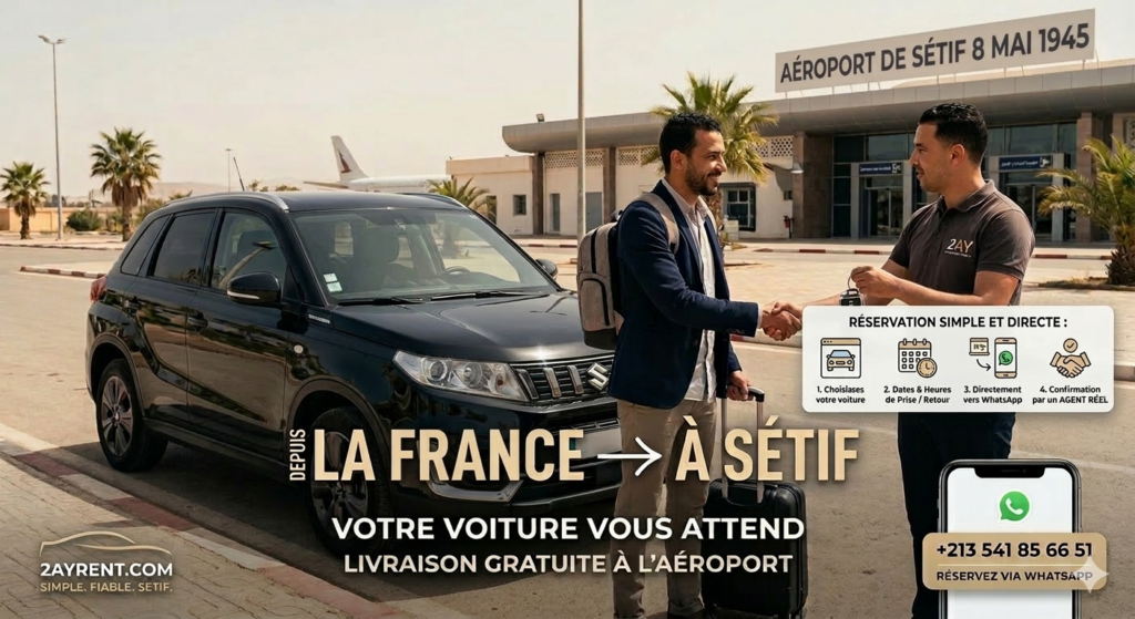 Louer une voiture à Sétif depuis la France | 2AY Location De Voiture