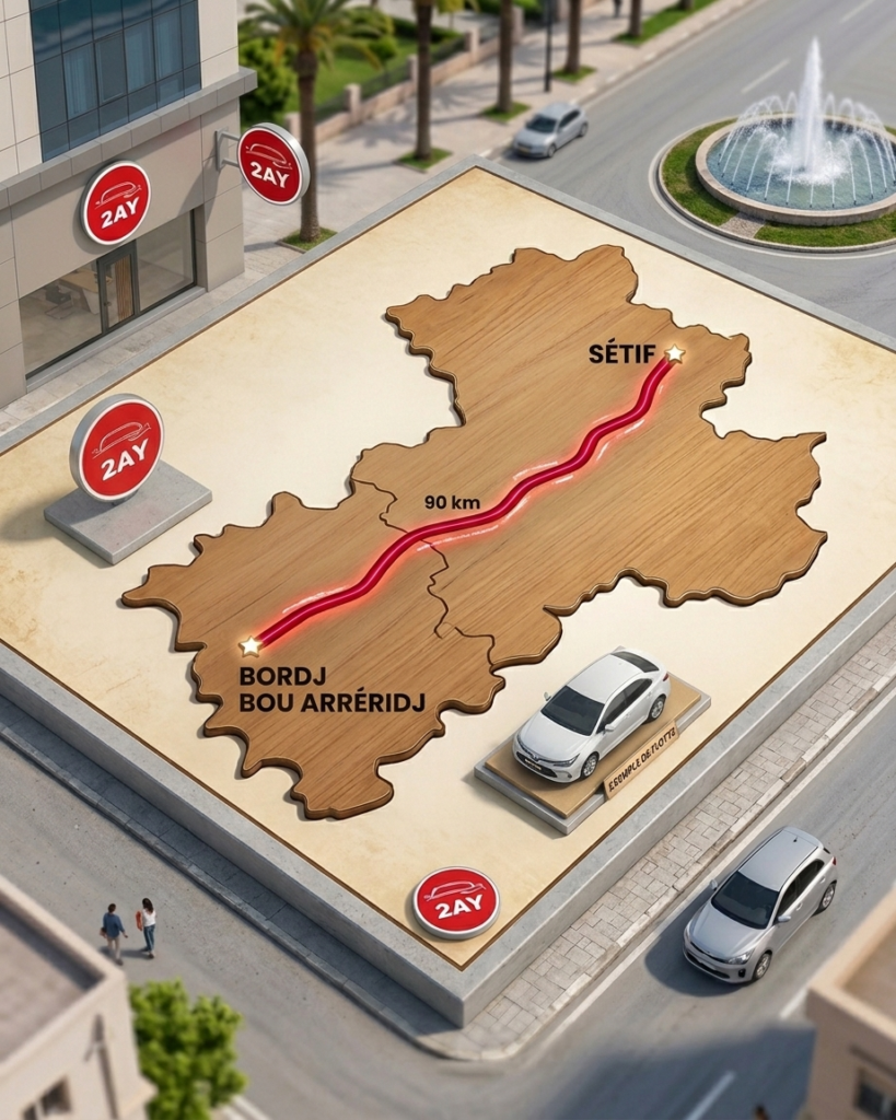 Location voiture Bordj Bou Arréridj — Livraison depuis Sétif 2AY Location De Voitures